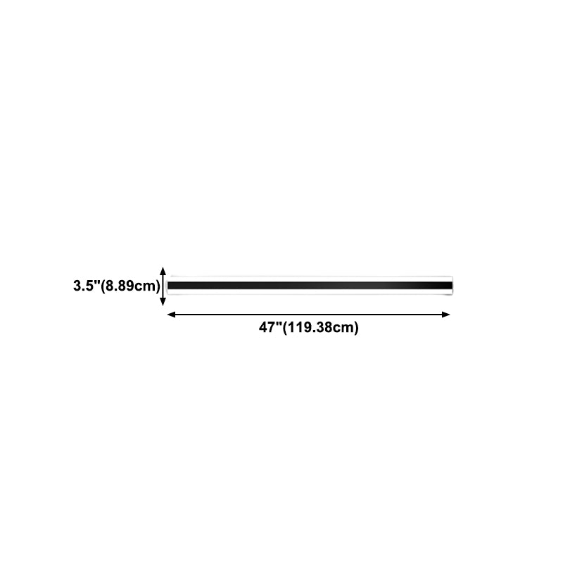 Linear Shape Metal Wall Lighting Modern Style 1 Light Wall Mounted Light Fixture in Black