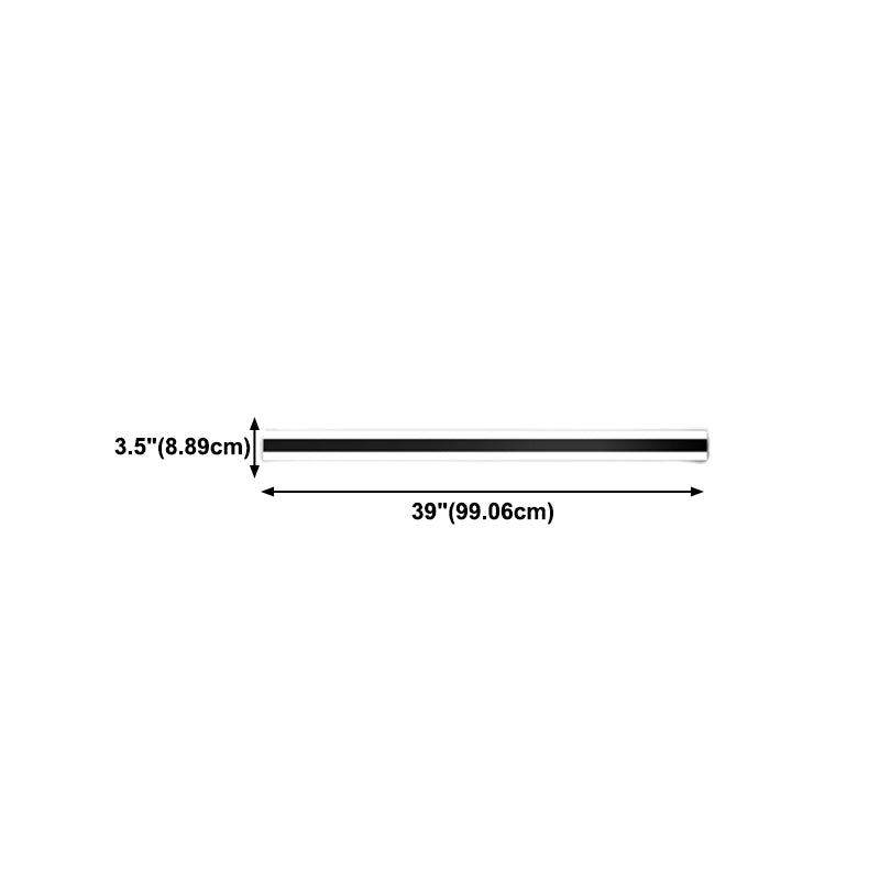 Linear Shape Metal Wall Lighting Modern Style 1 Light Wall Mounted Light Fixture in Black
