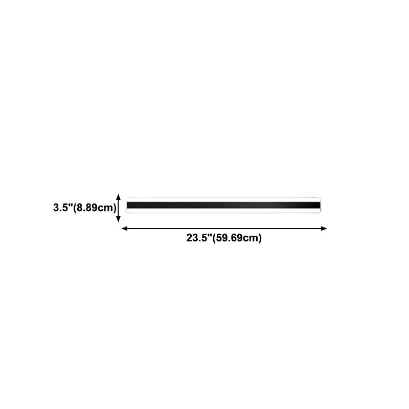 Linear Shape Metal Wall Lighting Modern Style 1 Light Wall Mounted Light Fixture in Black