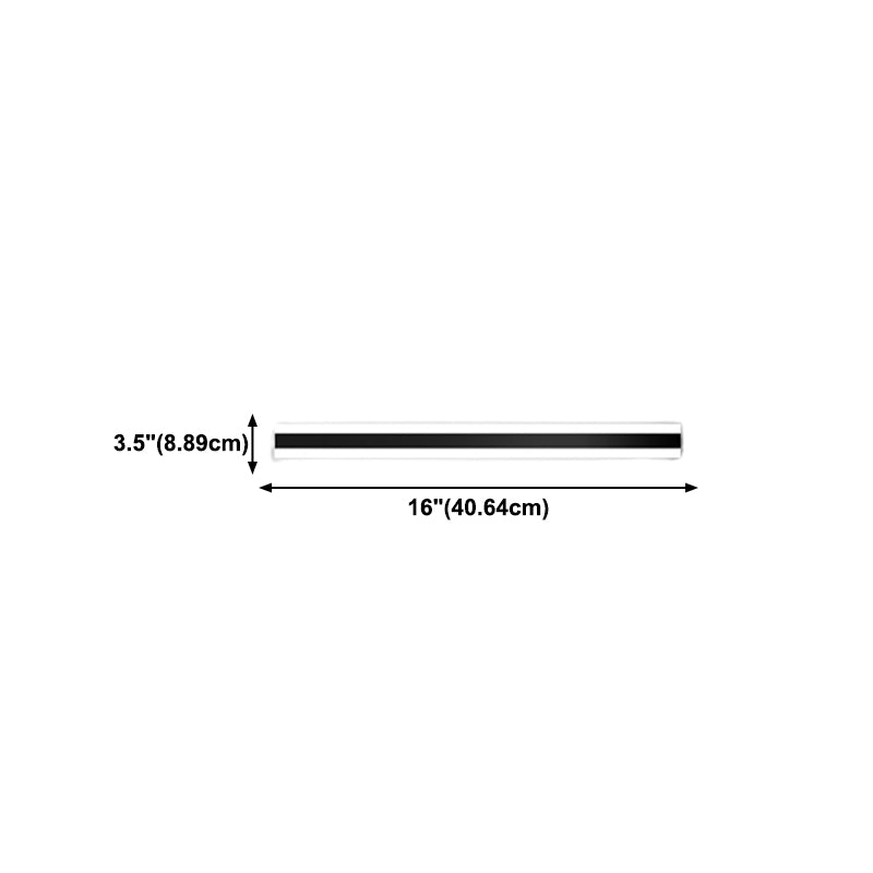 Linear Shape Metal Wall Lighting Modern Style 1 Light Wall Mounted Light Fixture in Black