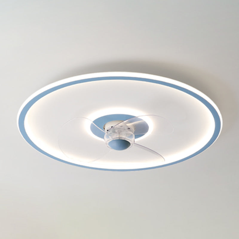 2 Light Ceiling Fan Lighting Modern Style Metal Ceiling Fan Light for Bedroom