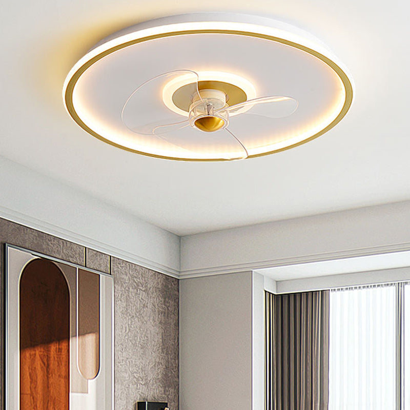 2 Light Ceiling Fan Lighting Modern Style Metal Ceiling Fan Light for Bedroom