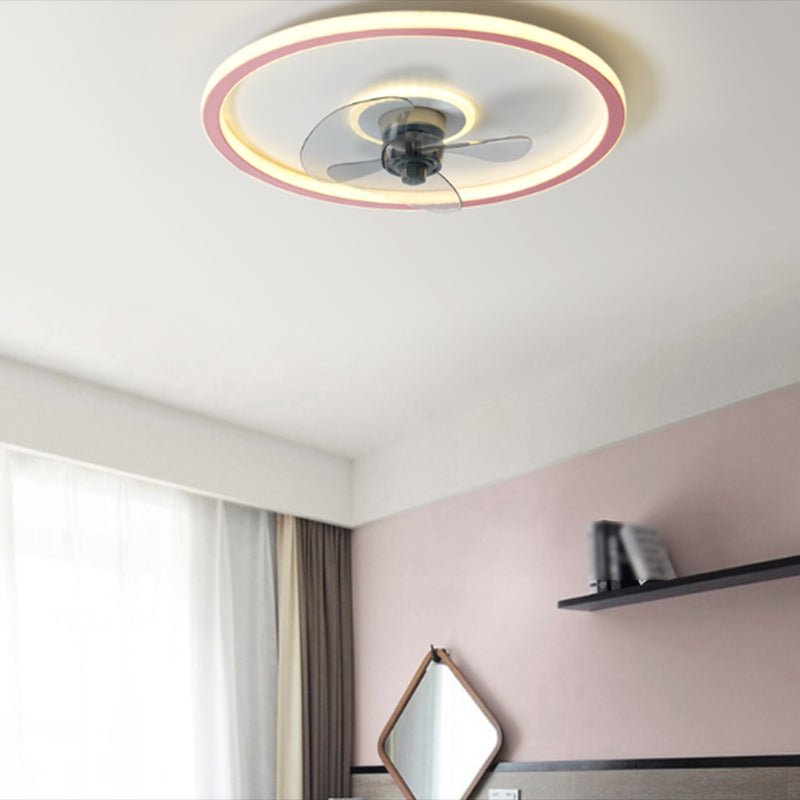 2 Light Ceiling Fan Lighting Modern Style Metal Ceiling Fan Light for Bedroom