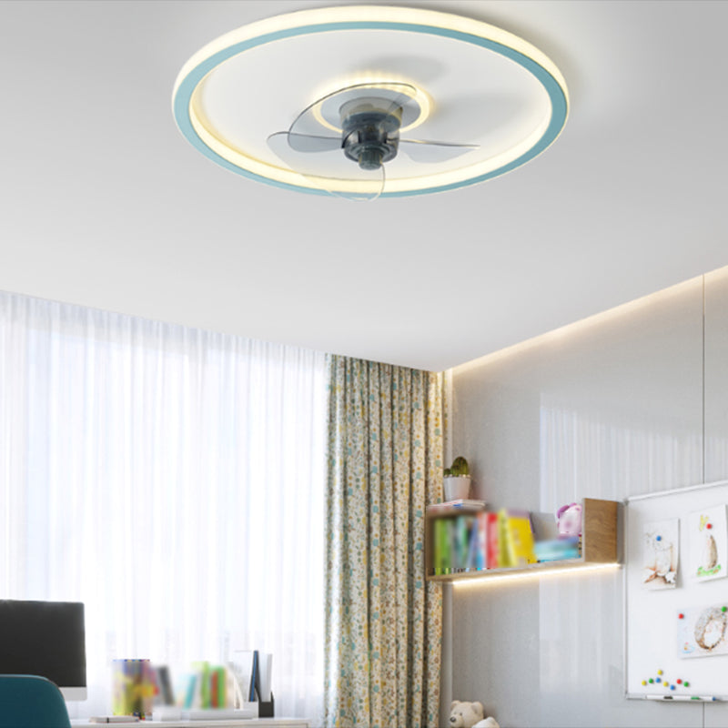 2 Light Ceiling Fan Lighting Modern Style Metal Ceiling Fan Light for Bedroom