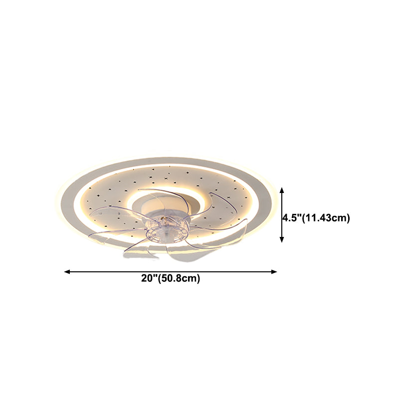 2 Light Ceiling Fan Lighting Modern Style Metal Ceiling Fan Light for Living Room