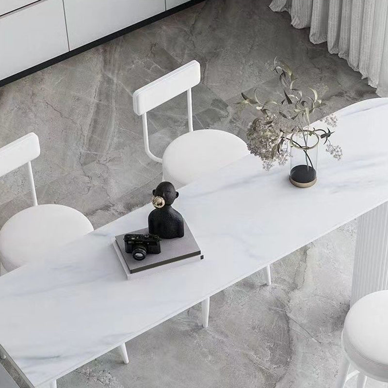 Nordic Simple Bar Table Stone Top Free Form Top Bistro Table for Restaurant