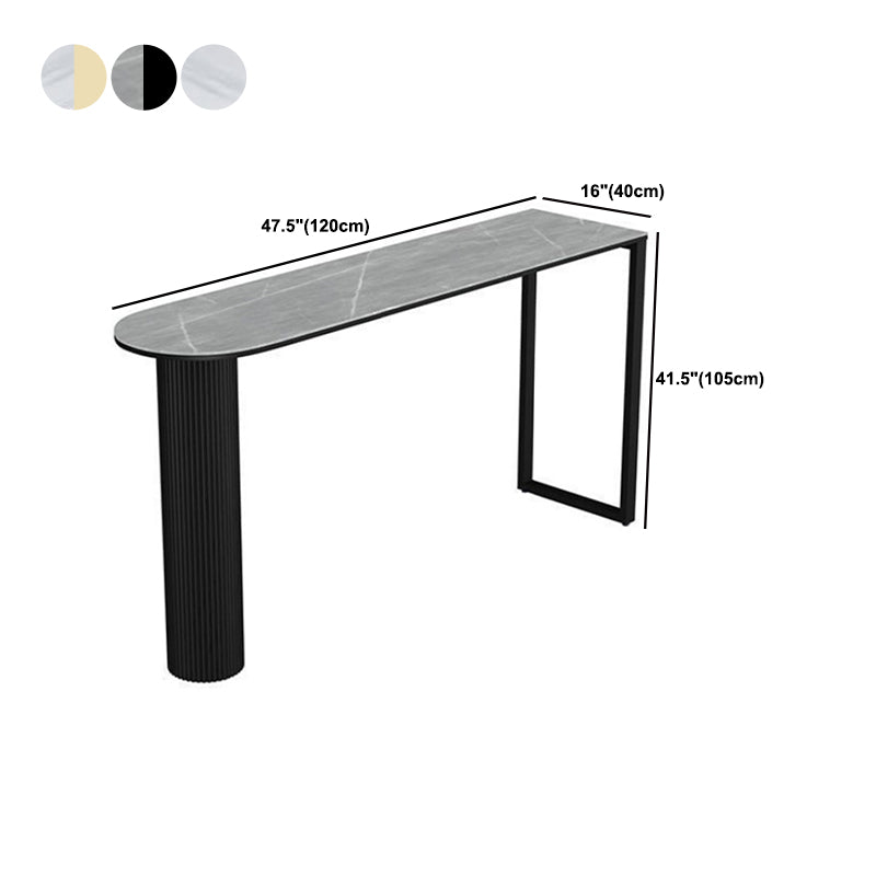 Nordic Simple Bar Table Stone Top Free Form Top Bistro Table for Restaurant