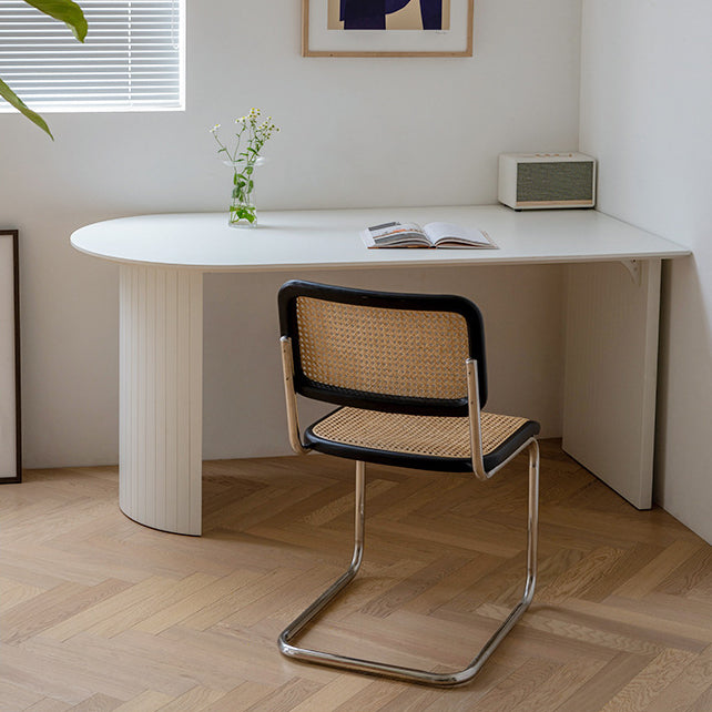 Modern Free Form Dining Table Sintered Stone and Solid Wood Top Table