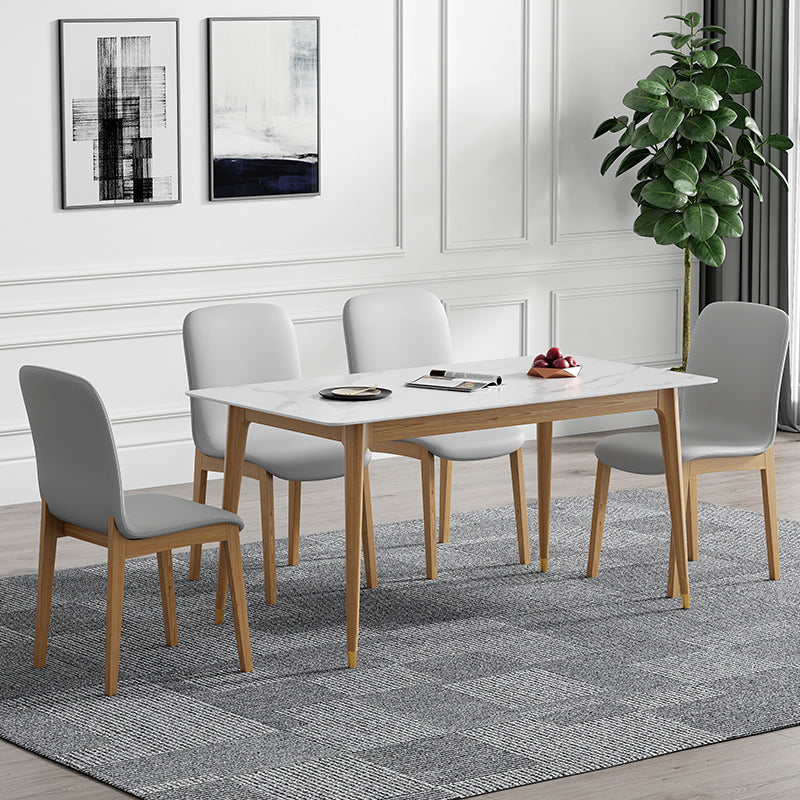 Rectangle 4 Legs Luxury Table Fixed Table with Sintered Stone