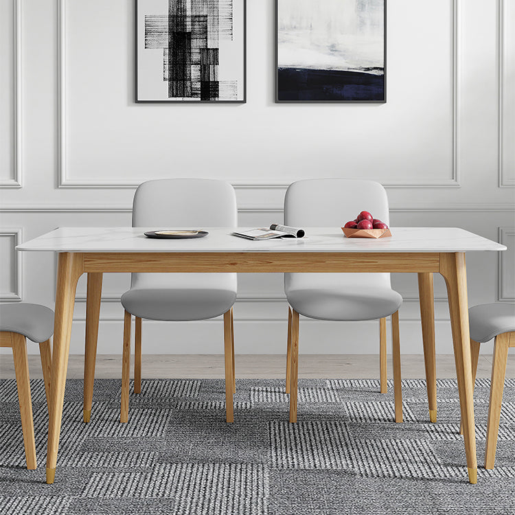 Rectangle 4 Legs Luxury Table Fixed Table with Sintered Stone