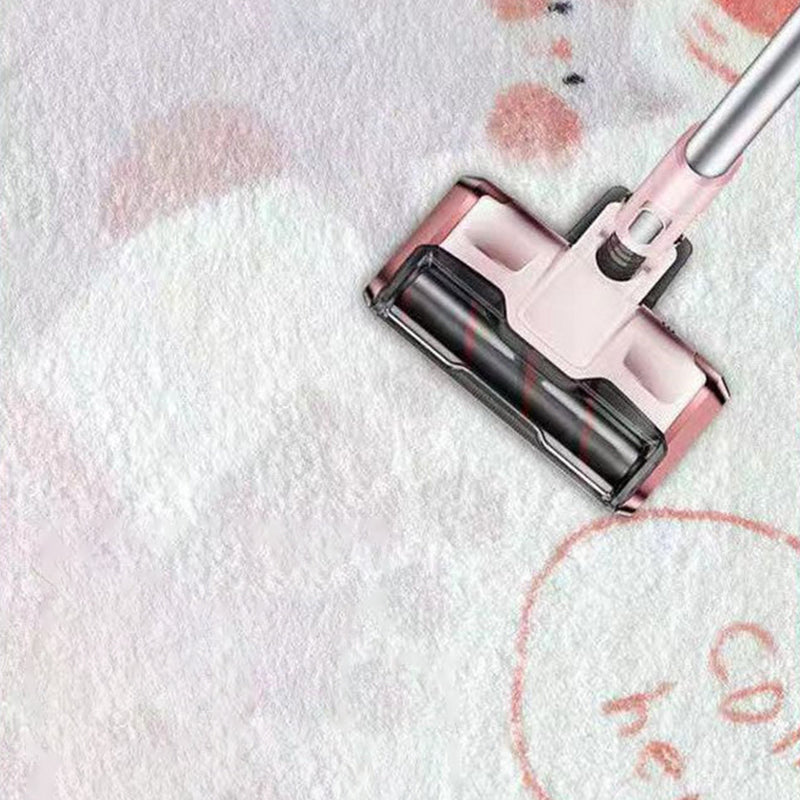 Beige Color Block Rug Polyester Nordic Indoor Rug Non-Slip Backing Rug for Drawing Room