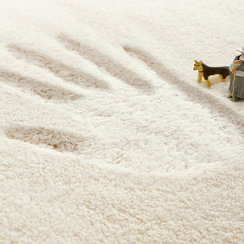 Dark Gray Modern Rug Polyester Abstract Pattern Rug Washable Rug for Drawing Room