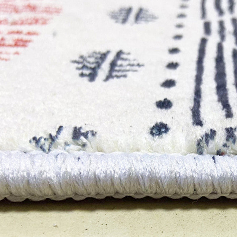 Dark Gray Modern Rug Polyester Abstract Pattern Rug Washable Rug for Drawing Room