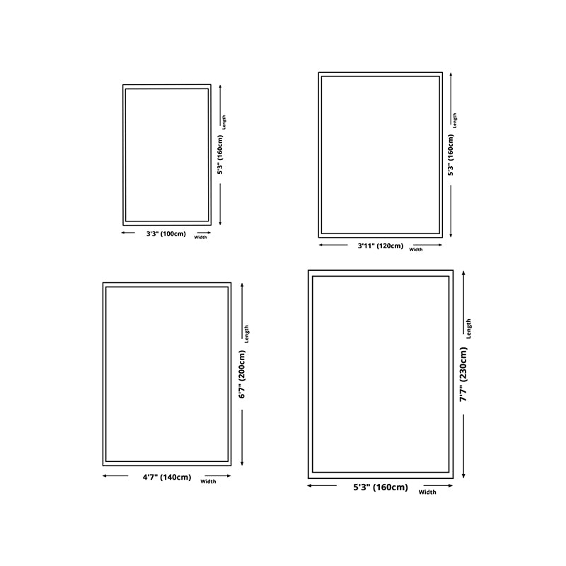 Light Gray Graphic Rug Polyester Casual Rug Stain Resistant Rug for Living Room