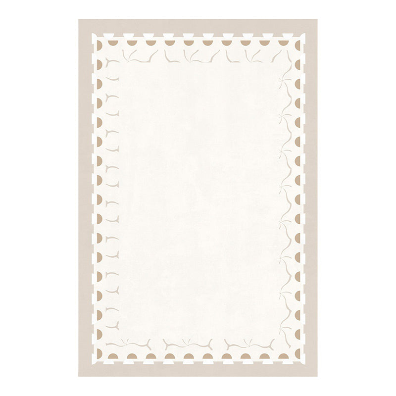 Beige Modern Rug Polyester Graphic Rug Stain Resistant Rug for Living Room