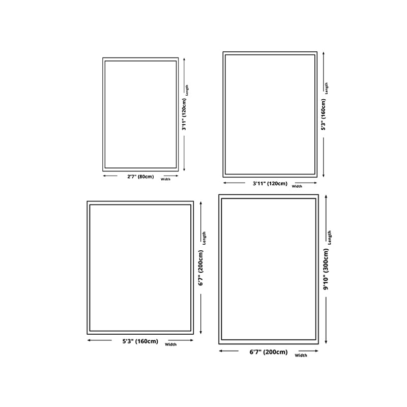 Green Modern Rug Polyester Irregular Line Rug Washable Rug for Drawing Room