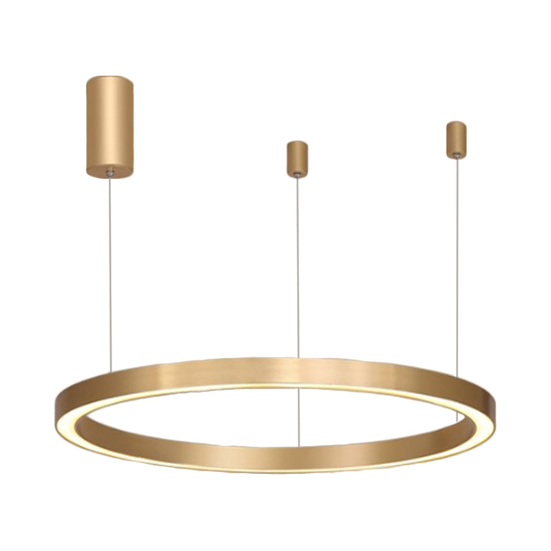 1/3 Lights Living Room Chandelier with Sphere Metal Shade Modern Gold Led Ceiling Pendant Light in White/Warm Light