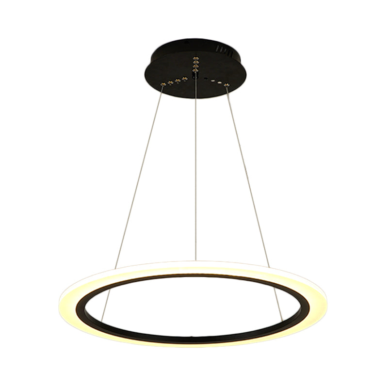 Acrylic contemporaneo a pendente ad anello Acrilico contemporaneo 1/2/3 Luci a LED Gold Hanging Light Aibro