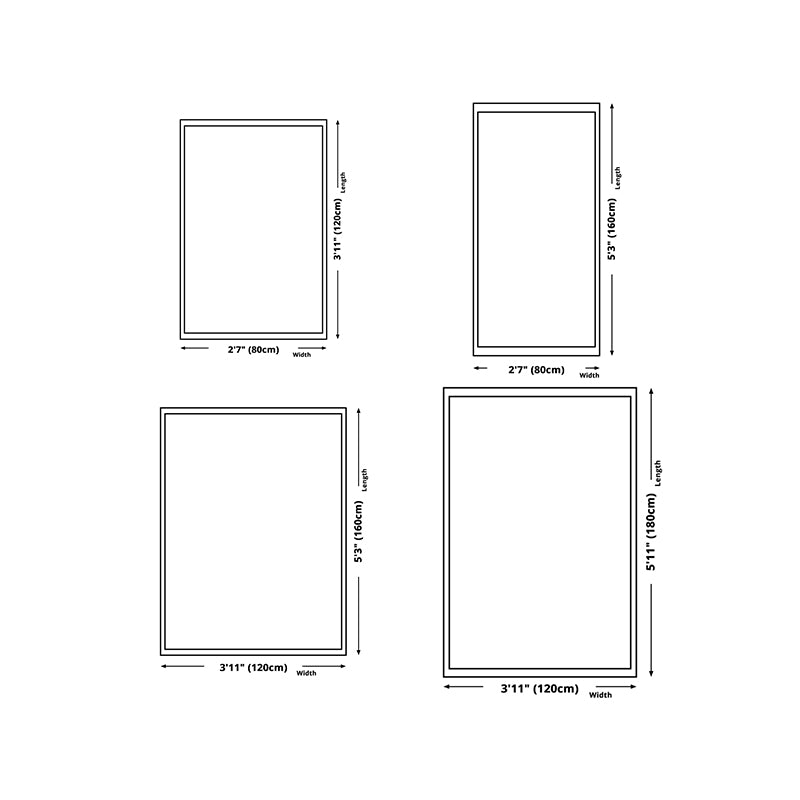 Green Modern Rug Polyester Abstract Contrast Color Rug Washable Rug for Living Room