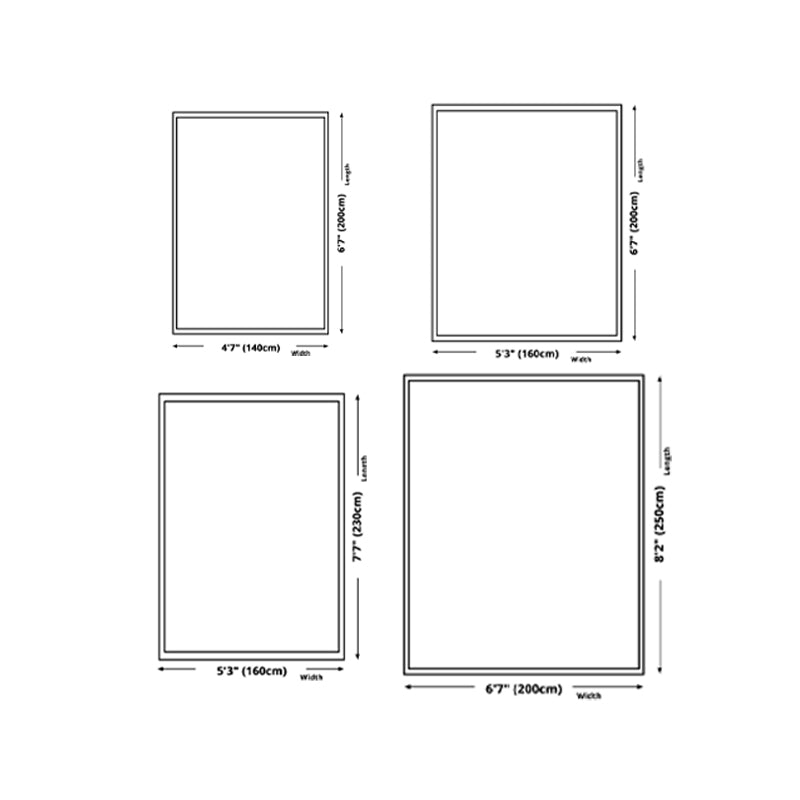 Light Gray Stripe Carpet Polyester Modern Carpet Non-Slip Backing Carpet for Living Room