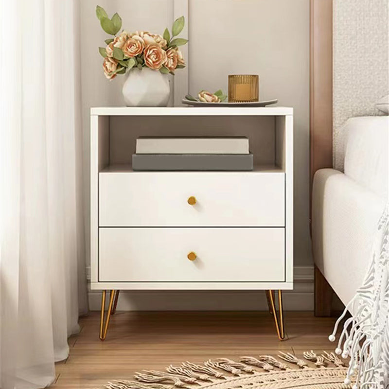Modern Style Plate Countertop Metal Cabinet Leg White Nightstand