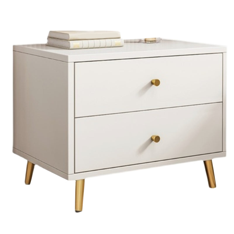 Modern Style Plate Countertop Metal Cabinet Leg White Nightstand