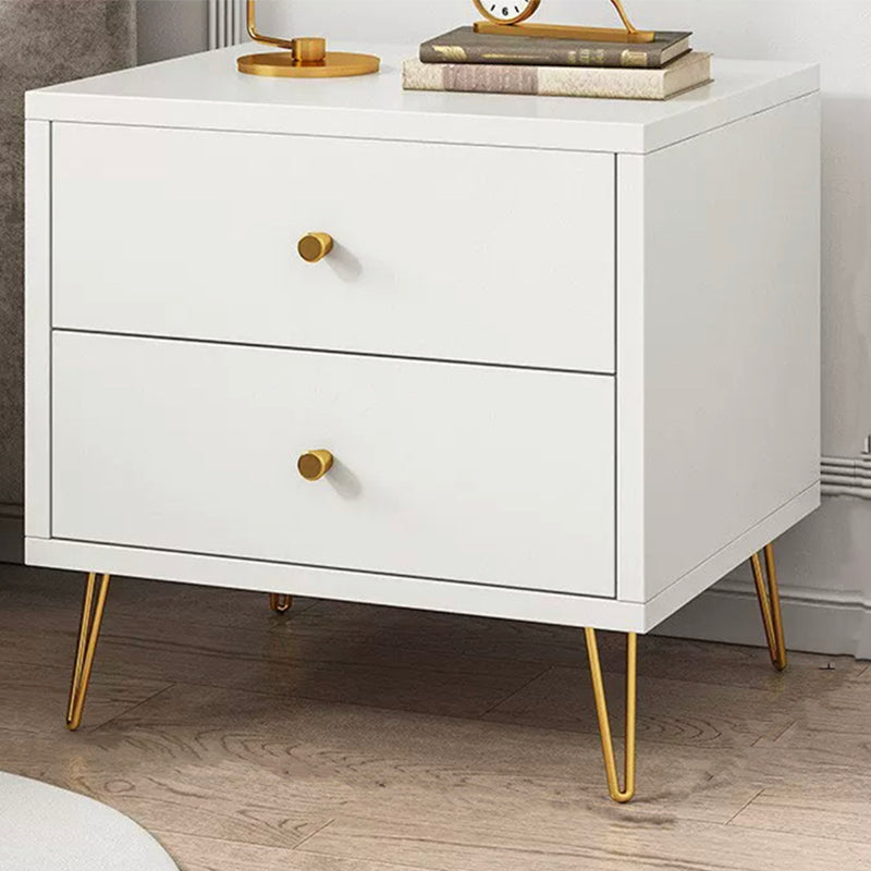 Modern Style Plate Countertop Metal Cabinet Leg White Nightstand