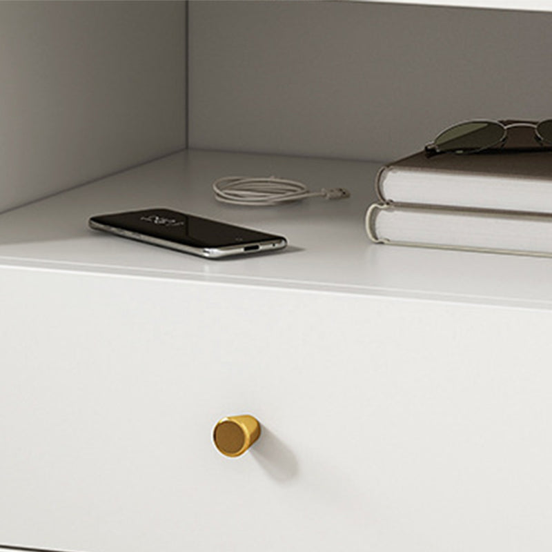 Modern Style Plate Countertop Metal Cabinet Leg White Nightstand