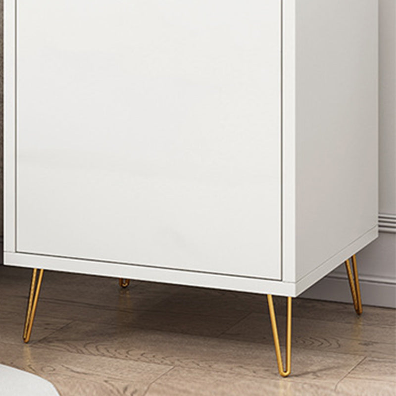 Modern Style Plate Countertop Metal Cabinet Leg White Nightstand