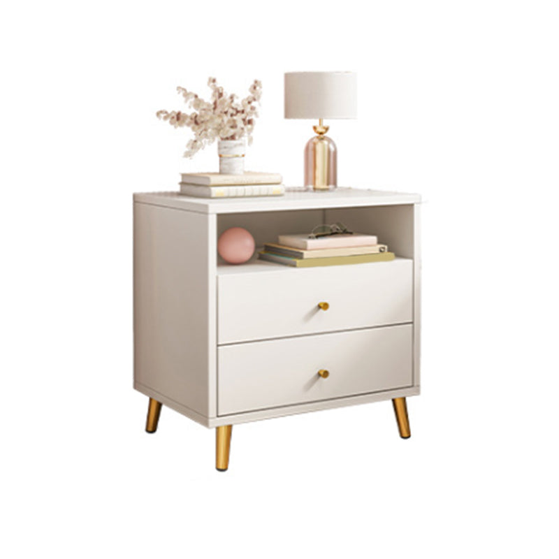 Modern Style Plate Countertop Metal Cabinet Leg White Nightstand