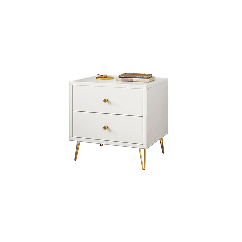 Modern Style Plate Countertop Metal Cabinet Leg White Nightstand