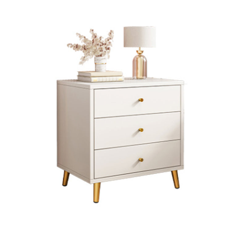 Modern Style Plate Countertop Metal Cabinet Leg White Nightstand