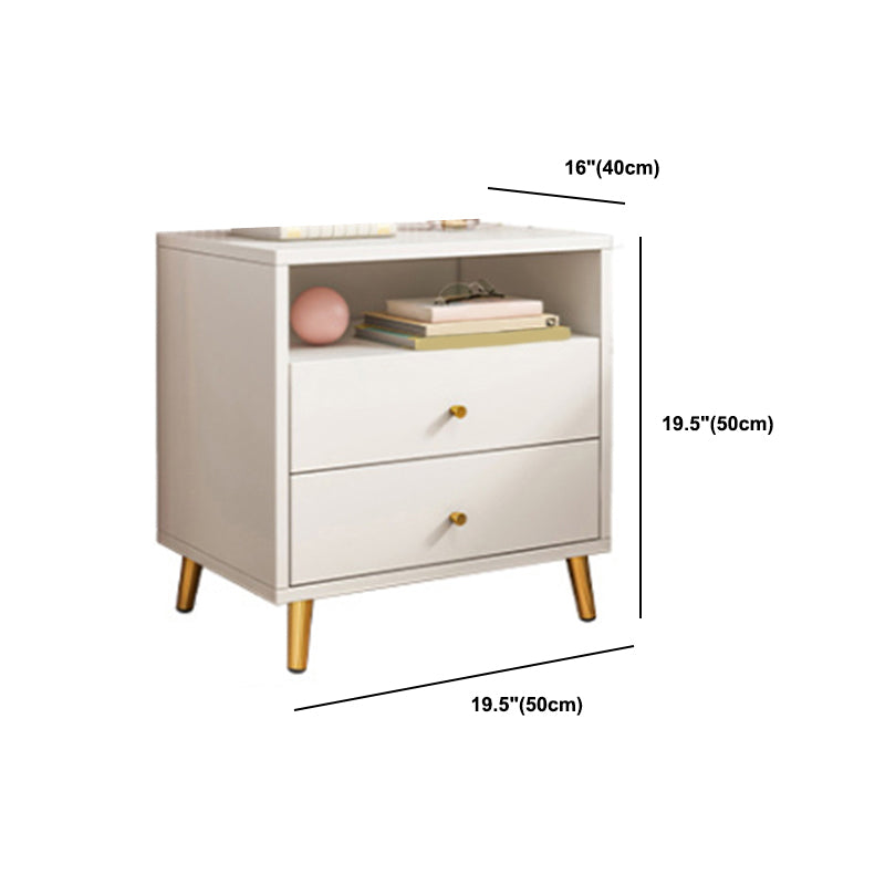 Modern Style Plate Countertop Metal Cabinet Leg White Nightstand