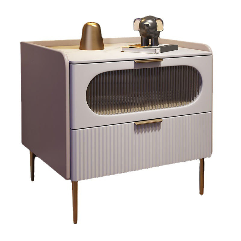 Modernism Solid Wood Night Table Drawer Storage Bed Nightstand