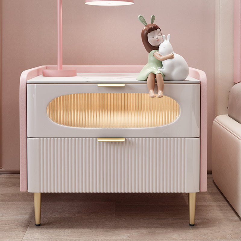 Modernism Solid Wood Night Table Drawer Storage Bed Nightstand