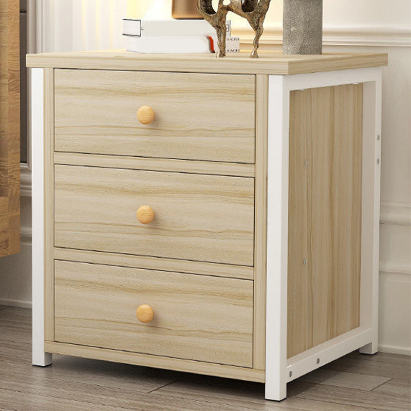 Modern Style Plate Countertop Metal Frame White/wood/walnut/off-white Nightstand