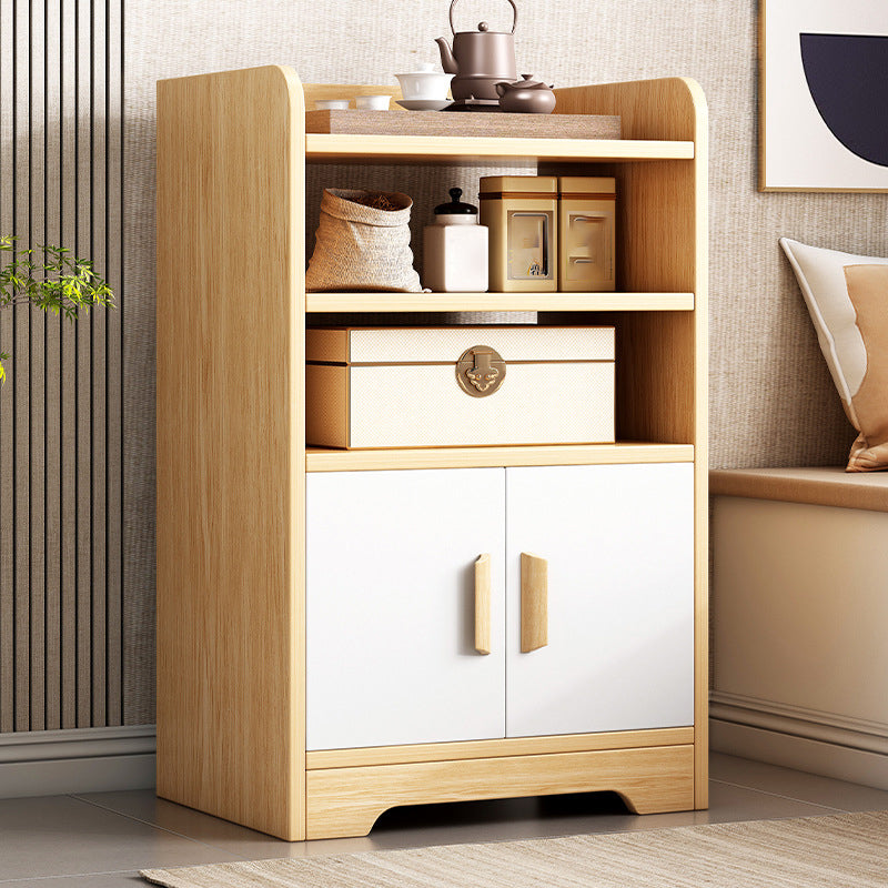 31.49"/33.4" Tall 1-door Wooden Nightstand Night Stand with Shelf