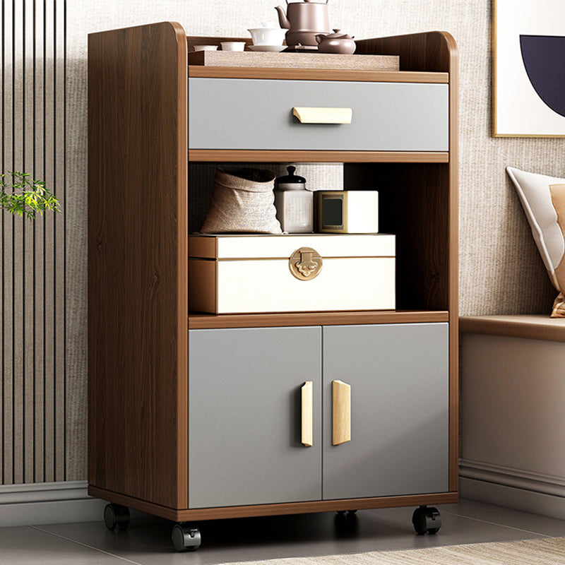 31.49"/33.4" Tall 1-door Wooden Nightstand Night Stand with Shelf