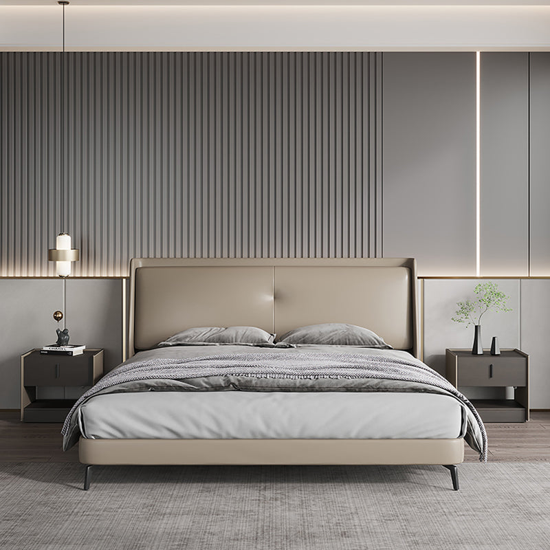 Contemporary Faux Leather 1 - Drawer Nightstand 20" Tall Nightstand