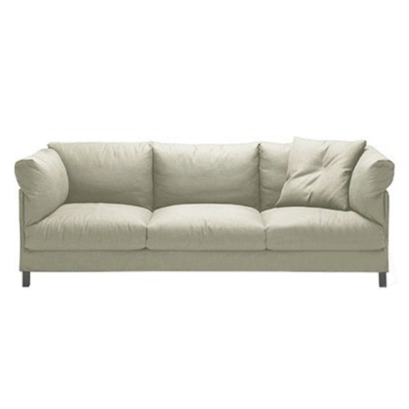82.67" W x 32.67" D x 32.67" H Contemporary Standard Square Arm Sofa for Living Room