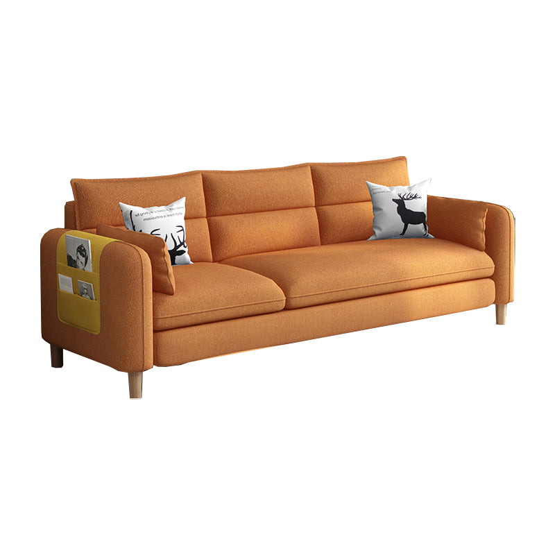 Contemporary Sewn Pillow Back Standard 3-seater Stationary Sofa