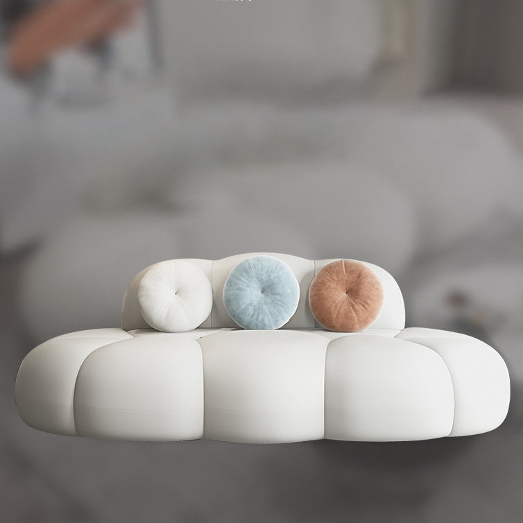 Modern Wool Armless Sofa for Living Room 37.4" Wide 28.74" High