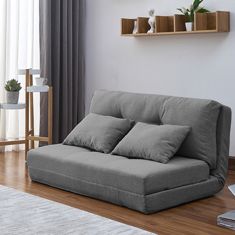 Contemporary Linen Armless Sofa Bed Standard Sofa Foldable Sofa for Living Room