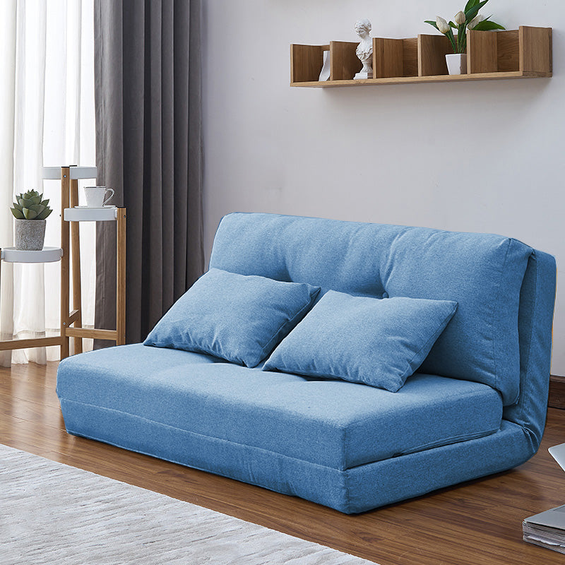 Contemporary Linen Armless Sofa Bed Standard Sofa Foldable Sofa for Living Room