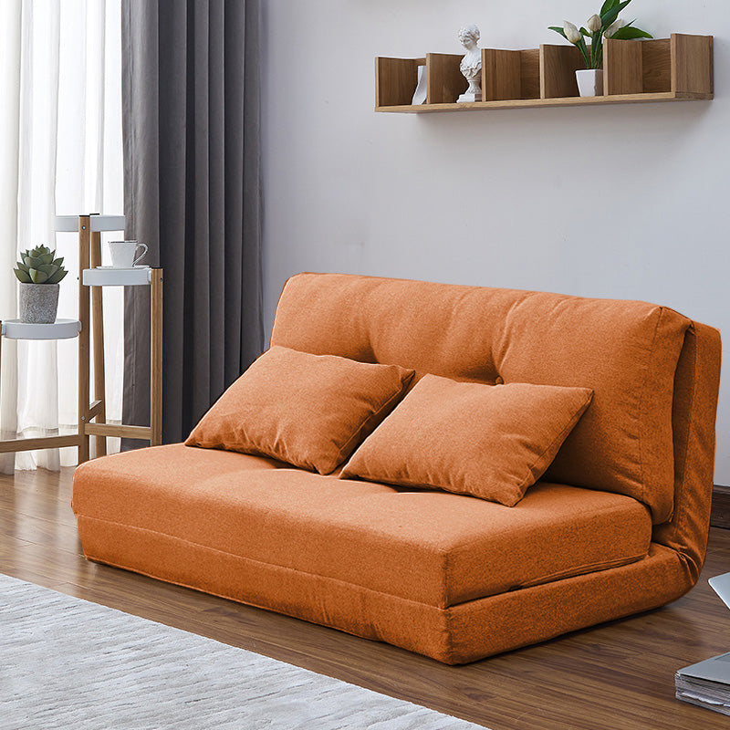 Contemporary Linen Armless Sofa Bed Standard Sofa Foldable Sofa for Living Room