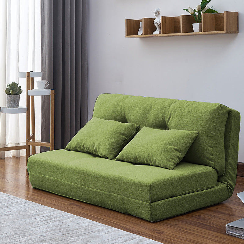Contemporary Linen Armless Sofa Bed Standard Sofa Foldable Sofa for Living Room