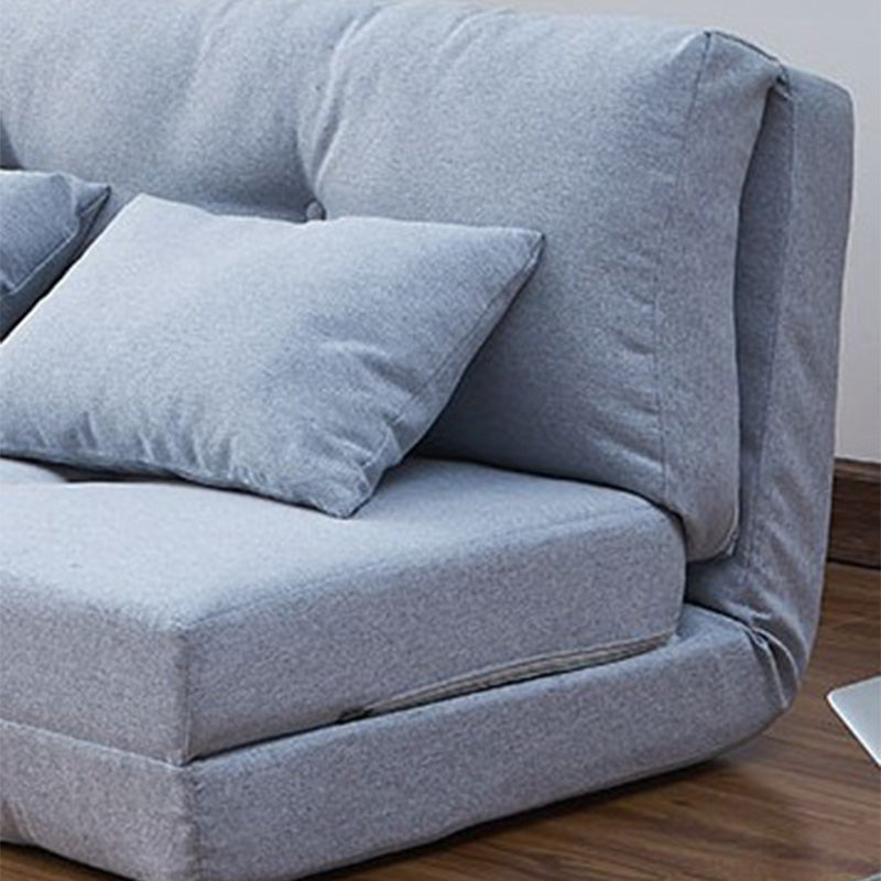 Contemporary Linen Armless Sofa Bed Standard Sofa Foldable Sofa for Living Room