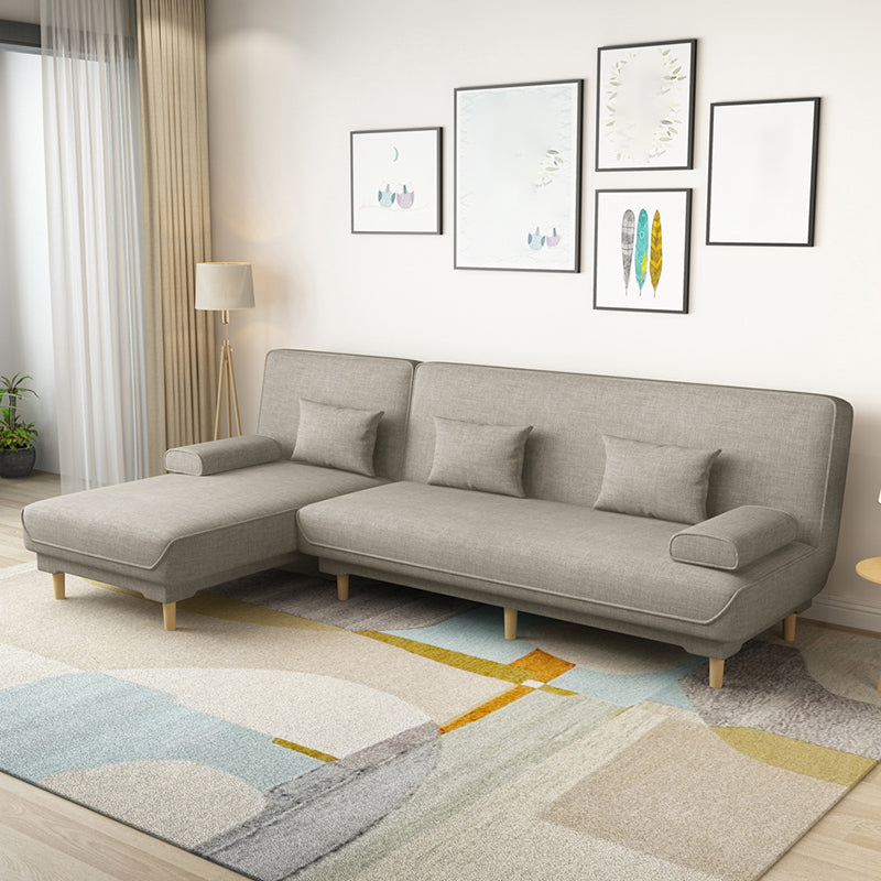 Modern Fabric/Faux Leather Sofa with Pillow Top Arm for Living Room