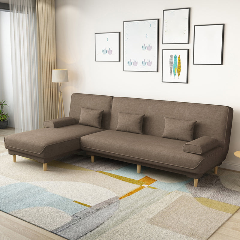 Modern Fabric/Faux Leather Sofa with Pillow Top Arm for Living Room
