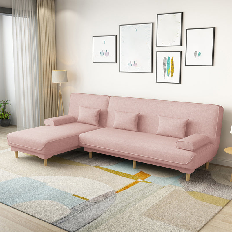 Modern Fabric/Faux Leather Sofa with Pillow Top Arm for Living Room